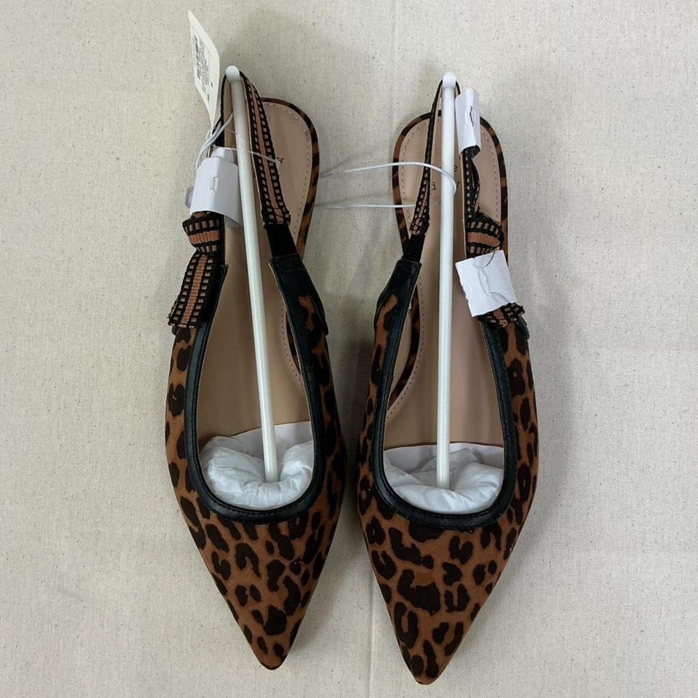 A New Day leopard print slingback flats